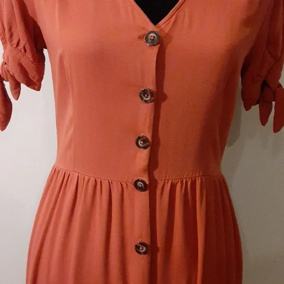 One Clothing burnt orange dress - Picture 2 of 5
